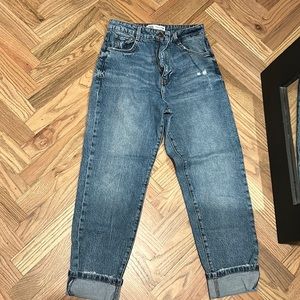 Zara high rise mom jeans